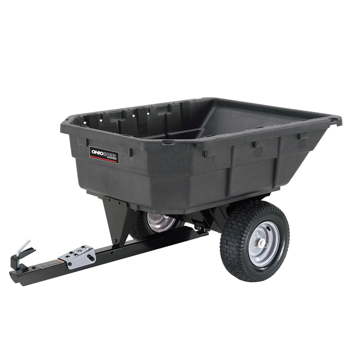 15 CF Poly Swivel Dump Cart, 1200 lb. capacity, 1" axle