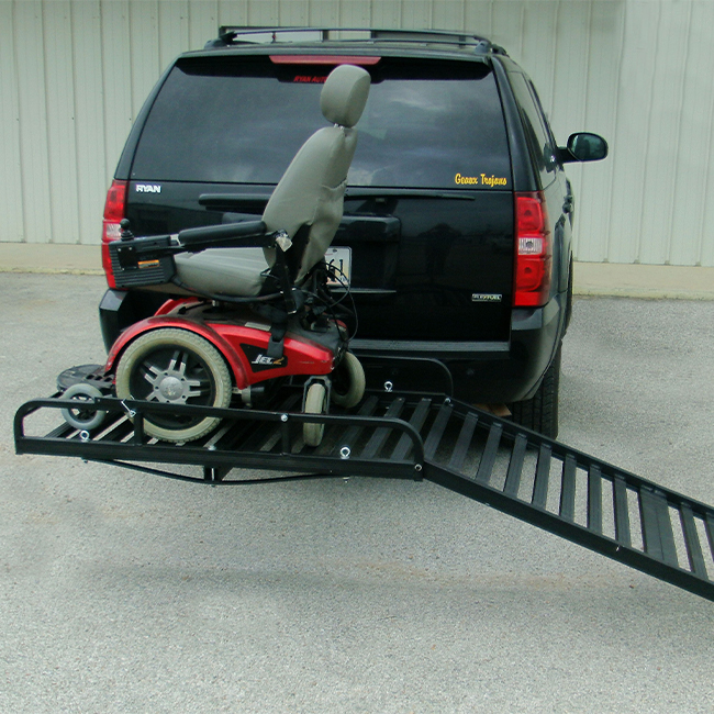 Mighty-Lite  FOLDING Ramp Up Carrier Truck Hitch Receiver Cargo Carrier w/ramp-