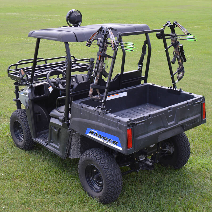 Quick-Draw™ Double Crossbow Rack - mounts to the bedsides of UTV's - holds 2 crossbows
