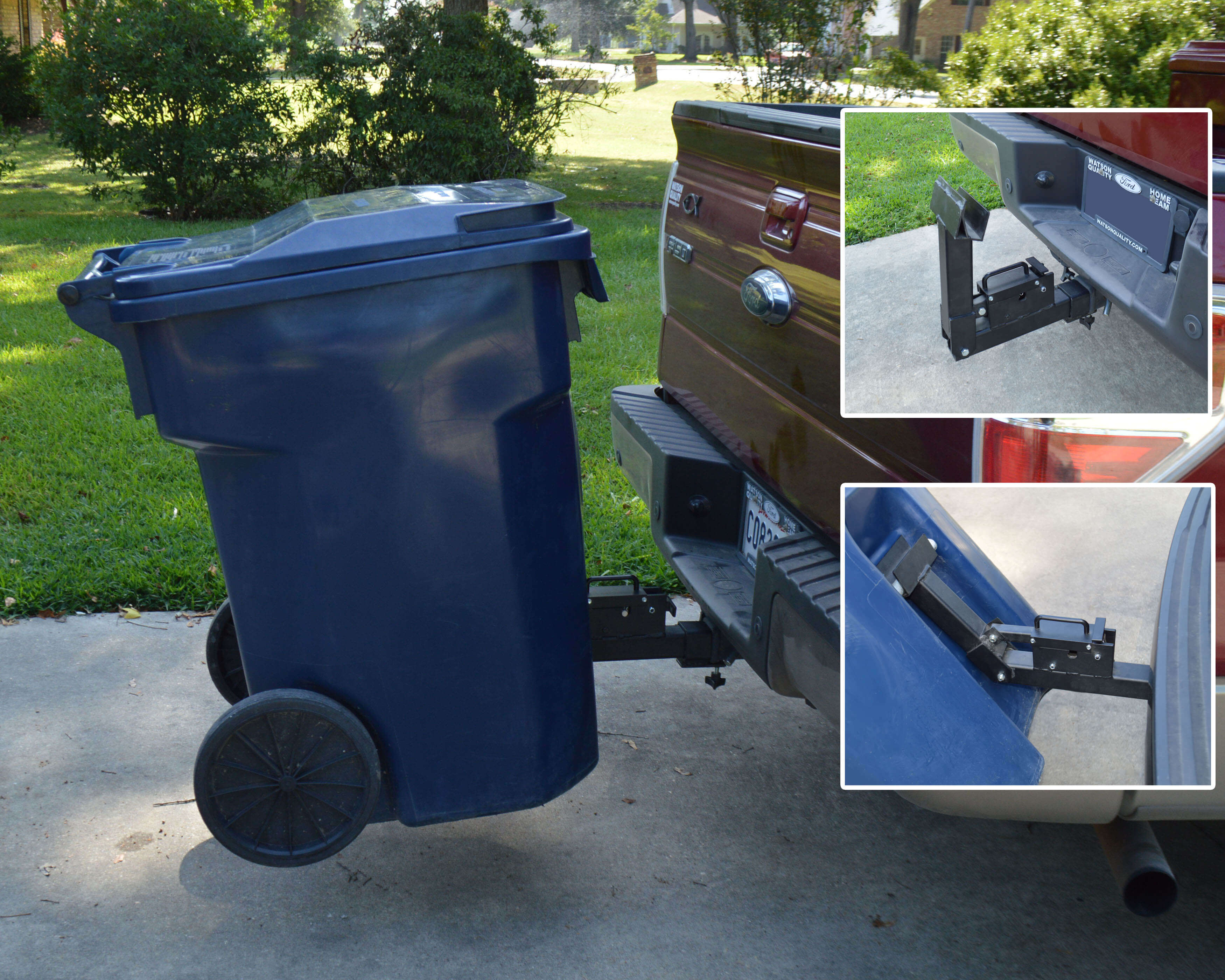 Tote Caddy - trash can transporter -  use with 2" receiver