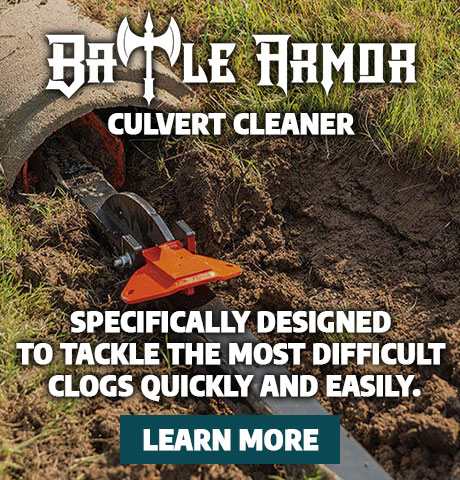 Battle Armor Culvert Cleaner - Clean culverts quickly and easily.